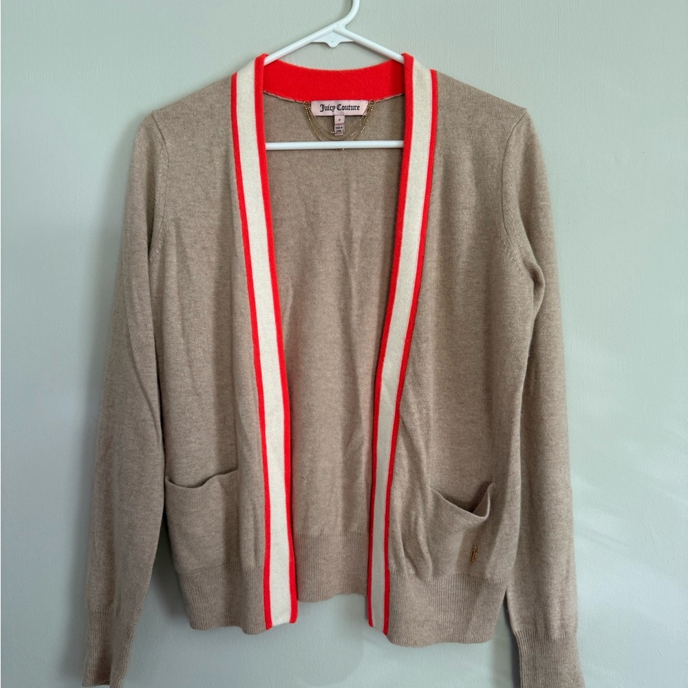 Juicy Couture Early Aughts Cashmere Blend Open Front Cardigan